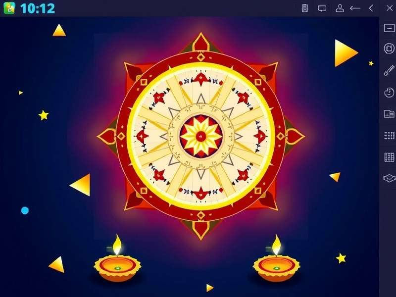 Elite Carrom Ace - Diwali Special Board with Rangoli and Diyas Elite Carrom Ace Diwali Theme